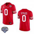 Ohio State Buckeyes #0 Sonny Styles Red Stitched Jersey Cotton Bowl