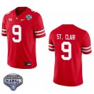 Ohio State Buckeyes #9 Tavien St. Clair Red Stitched Jersey Cotton Bowl