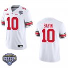 Ohio State Buckeyes #10 Julian Sayin White Stitched Jersey Cotton Bowl