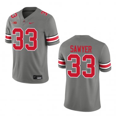Ohio State Buckeyes #33 Jack Sawyer Grey Stitched Jersey