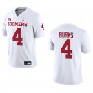 Oklahoma Sooners #4 Deion Burks White Stitched Jersey