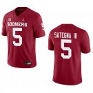 Oklahoma Sooners #5 Isaiah Sategna III Red Stitched Jersey