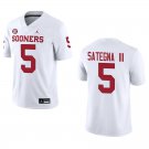 Oklahoma Sooners #5 Isaiah Sategna III White Stitched Jersey