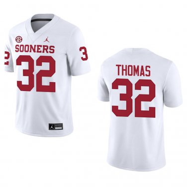 Oklahoma Sooners #32 R Mason Thomas White Stitched Jersey
