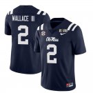 Ole Miss Rebels #2 Harrison Wallace III Navy 2026 Championship Jersey