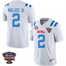 Ole Miss Rebels #2 Harrison Wallace III White Stitched Jersey Sugar Bowl