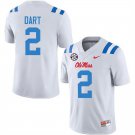 Ole Miss Rebels #2 Jaxson Dart White Stitched Jersey