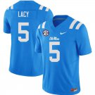 Ole Miss Rebels #5 Kewan Lacy Royal Blue Stitched Jersey