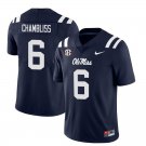 Ole Miss Rebels #6 Trinidad Chambliss Navy Stitched Jersey