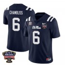 Ole Miss Rebels #6 Trinidad Chambliss Navy Stitched Jersey Sugar Bowl
