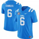 Ole Miss Rebels #6 Trinidad Chambliss Royal Blue Stitched Jersey