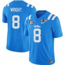 Ole Miss Rebels #8 Dae'Quan Wright Royal Blue 2026 Championship Jersey