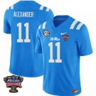 Ole Miss Rebels #11 Deuce Alexander Royal Blue Stitched Jersey Sugar Bowl Ole Miss Rebels #11 Deuce Alexander Royal Blue Stitched Jersey Sugar Bowl