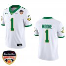 Oregon Ducks #1 Dakorien Moore White Stitched Jersey Orange Bowl Oregon Ducks #1 Dakorien Moore White Stitched Jersey Orange Bowl