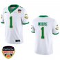 Oregon Ducks #1 Dakorien Moore White Stitched Jersey Orange Bowl