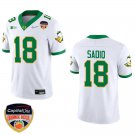 Oregon Ducks #18 Kenyon Sadiq White Stitched Jersey Orange Bowl