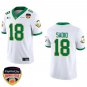 Oregon Ducks #18 Kenyon Sadiq White Stitched Jersey Orange Bowl