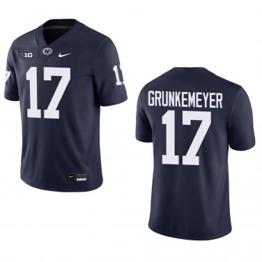 Penn State Nittany Lions #17 Ethan Grunkemeyer Navy Stitched Jersey