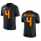Tennessee Volunteers #4 Mike Matthews Black Stitched Jersey