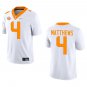 Tennessee Volunteers #4 Mike Matthews White Stitched Jersey