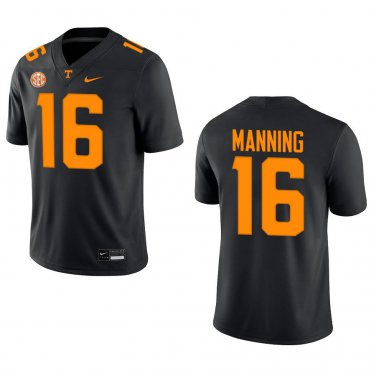 Tennessee Volunteers #16 Peyton Manning Black Stitched Jersey