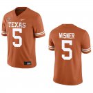 Texas Longhorns #5 Quintrevion Wisner Orange Stitched Jersey