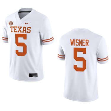 Texas Longhorns #5 Quintrevion Wisner White Stitched Jersey