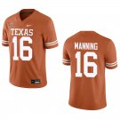 Texas Longhorns #16 Arch Manning Orange Stitched Jersey