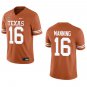 Texas Longhorns #16 Arch Manning Orange Stitched Jersey