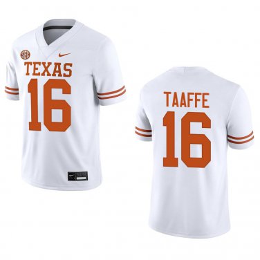 Texas Longhorns #16 Michael Taaffe White Stitched Jersey