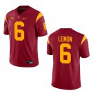 USC Trojans #6 Makai Lemon Red Stitched Jersey