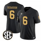 Vanderbilt Commodores #6 Tre Richardson Black Stitched Jersey