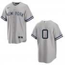 Yankees #0 Marcus Stroman Gray Stitched Jersey No Name