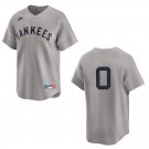 Yankees #0 Marcus Stroman Gray Throwback Stitched Jersey No Name