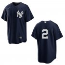 Yankees #2 Derek Jeter Navy Stitched Jersey No Name