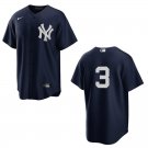 Yankees #3 Babe Ruth  Navy Stitched Jersey No Name