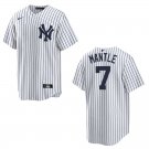 Yankees #7 Mickey Mantle  White Stitched Jersey