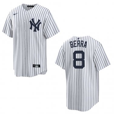 Yankees #8 Yogi Berra  White Stitched Jersey