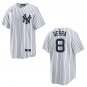 Yankees #8 Yogi Berra  White Stitched Jersey