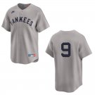Yankees #9 Roger Maris Gray Throwback Stitched Jersey No Name