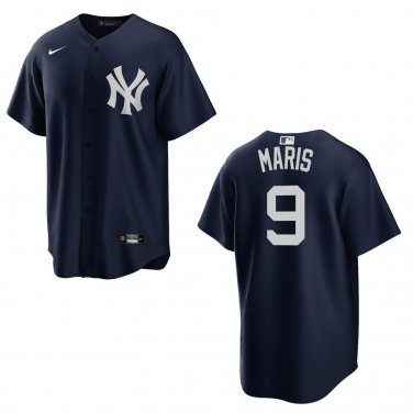 Yankees #9 Roger Maris Navy Stitched Jersey