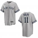 Yankees #11 Anthony Volpe Gray Stitched Jersey