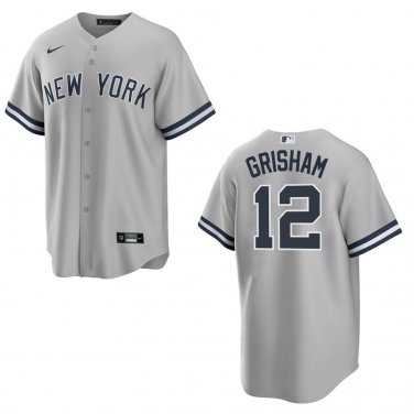 Yankees #12 Trent Grisham Gray Stitched Jersey