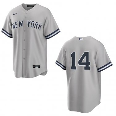 Yankees #14 Amed Rosario Gray Stitched Jersey No Name