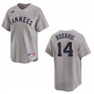 Yankees #14 Amed Rosario Gray Throwback Stitched Jersey