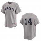 Yankees #14 Amed Rosario Gray Throwback Stitched Jersey No Name