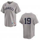 Yankees #19 Ryan McMahon Gray Throwback Stitched Jersey No Name