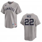 Yankees #22 Ben Rice Gray Throwback Stitched Jersey