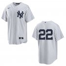 Yankees #22 Ben Rice White Stitched Jersey No Name