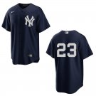 Yankees #23 Don Mattingly Navy Stitched Jersey No Name
